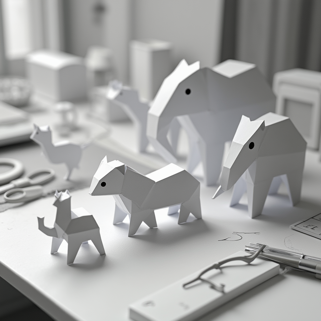 Animal Papercraft Kit: Create Your Own Paper Zoo