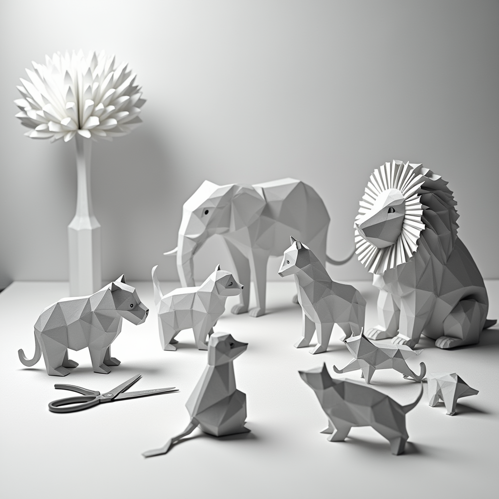 Animal Papercraft Kit: Create Your Own Paper Zoo