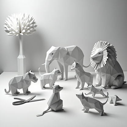 Animal Papercraft Kit: Create Your Own Paper Zoo