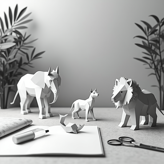 Animal Papercraft Kit: Create Your Own Paper Zoo
