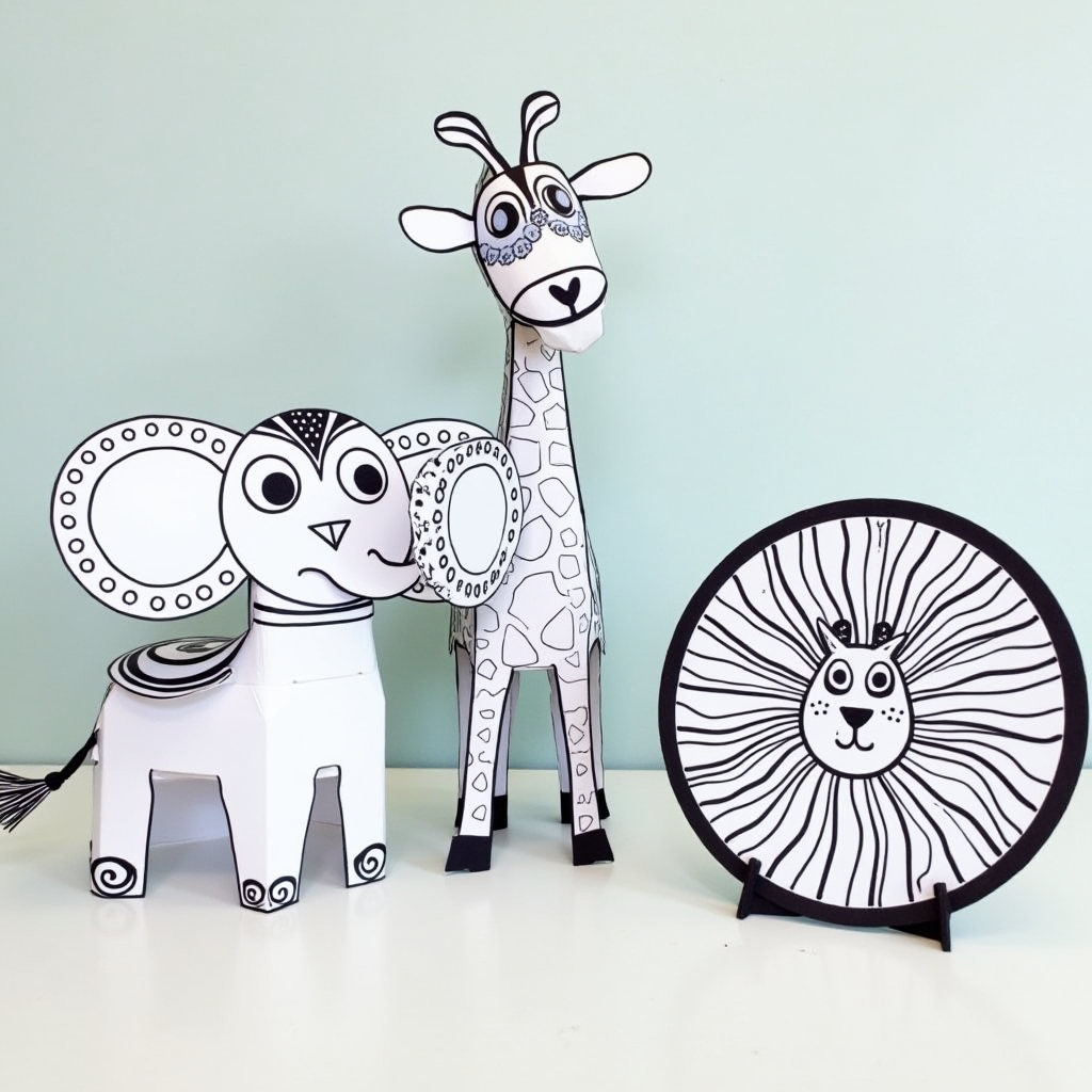 Paper Animals: Fun Printable Craft Activity for Kids