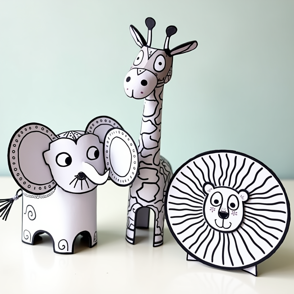 Paper Animals: Fun Printable Craft Activity for Kids